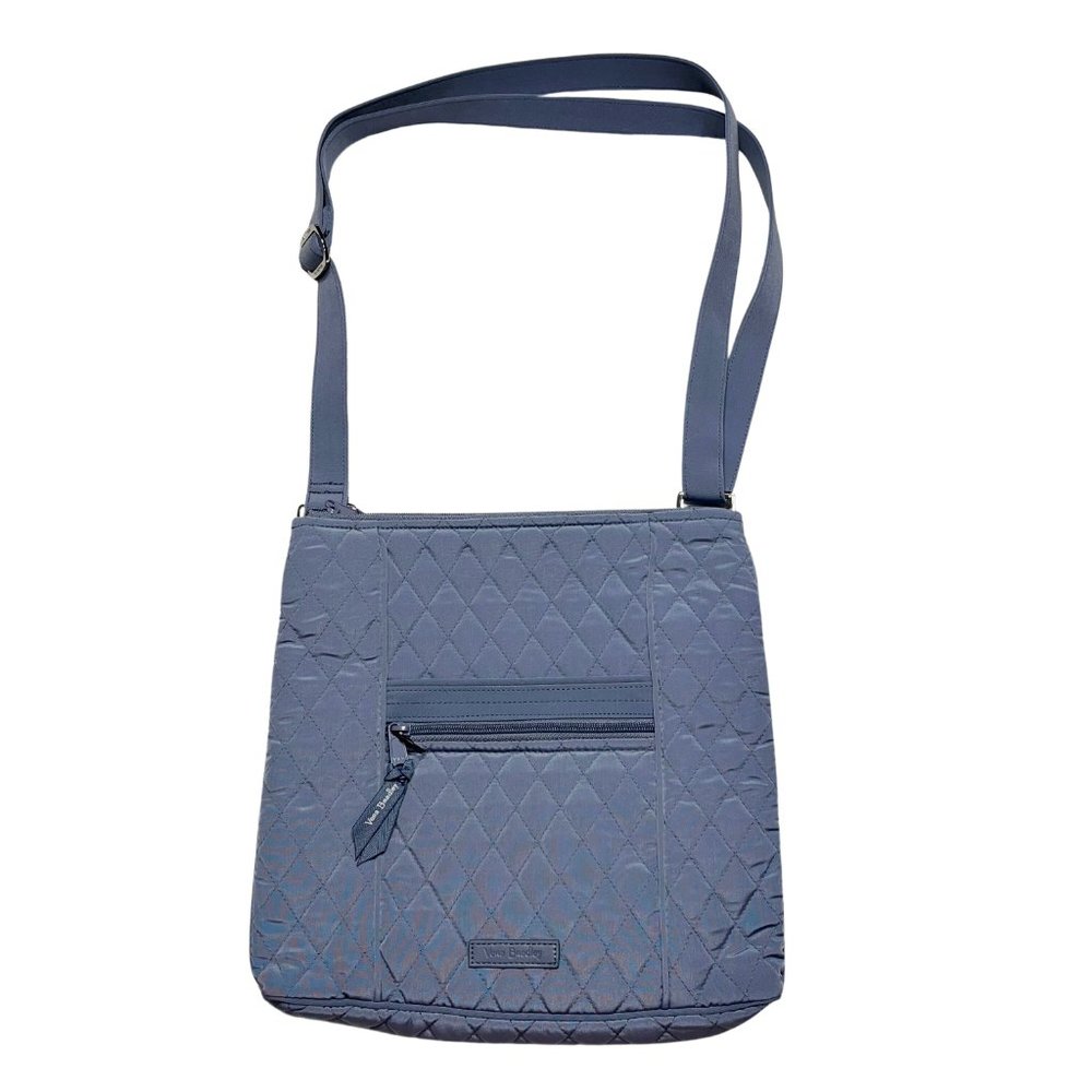 Vera Bradley Durable Microfiber Rustic Blue Quilted Hipster Crossbody NEW